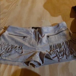 BCBG NWOT fringe shorts